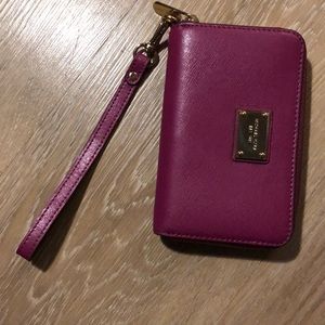 Michael Kors Pink Magenta wristlet wallet NWOT